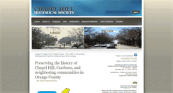 Desktop Screenshot of chapelhillhistoricalsociety.org